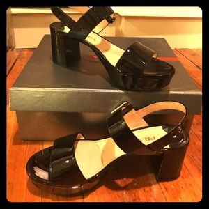 REDUCED!! PRADA Blk Patent & Perfect $180 sz 37.5